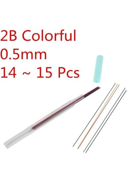 0.5 Renkli 0.5/0.7mm Kurşun Metal Kalp Şekilli Mekanik Kurşun Kalem 2b Otomatik Kalem Siyah Renkli Dolum Çizim Taslak Tahrik Kalemi (Yurt Dışından)