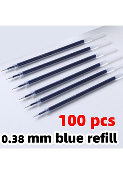 100 Adet Mavi 0.38 mm 100 Adet Jel Kalem Dolum 0.5mm Okul Için Kalemler Sevimli Kırtasiye Malzemeleri Sevimli Kalem Yavaş Yavaş Dolum Tükenmez Kalem Dolum Ofis Aksesuarları (Yurt Dışından)