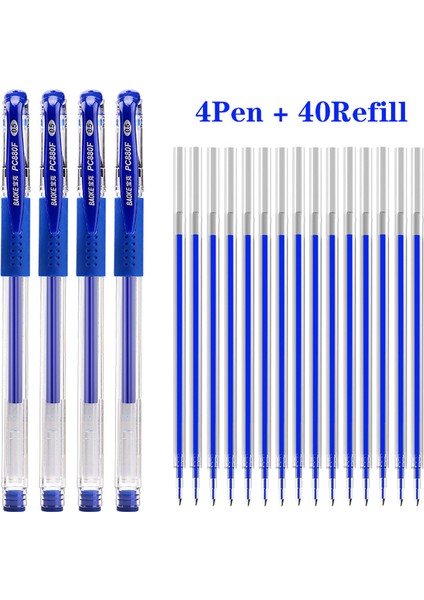 4pen 40 Dolum Mavi 10 Adet/takım Jel Mürekkep Kalem Roller Tükenmez Kalem Seti Ofis Malzemeleri Siyah Mavi Kırmızı Mürekkep Rengi 0.5mm Tükenmez Öğrenciler Okul Kırtasiye (Yurt Dışından)