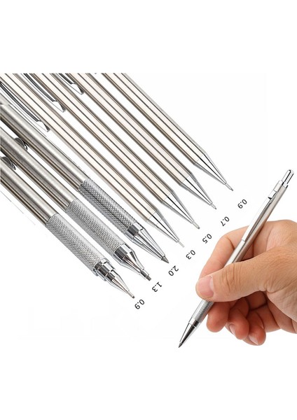 1 Adet 0.5mm Kalem Haile Tam Metal Mekanik Kurşun Kalem Seti 0.3 0.5 0.7 0.9 1.3 2.0mm Hb Otomatik Kurşun Kalem, Sanat Çizim Yazma Sketchin (Yurt Dışından)