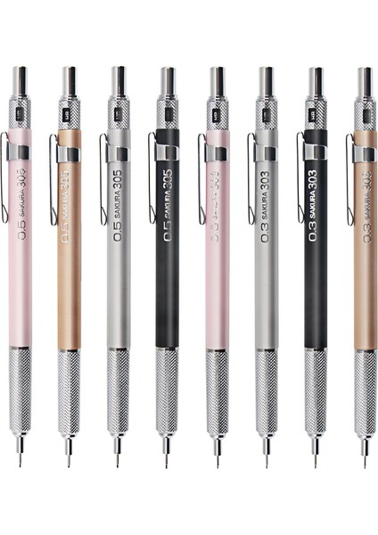 Altın 0.5mm Set Sakura Mekanik Kurşun Kalem Metal Düşük Ağırlık Merkezi Kroki Çizim Kalem Öğrenciler Için Profesyonel Sanat Çizim Aktivite Kalemi (Yurt Dışından) modelleri