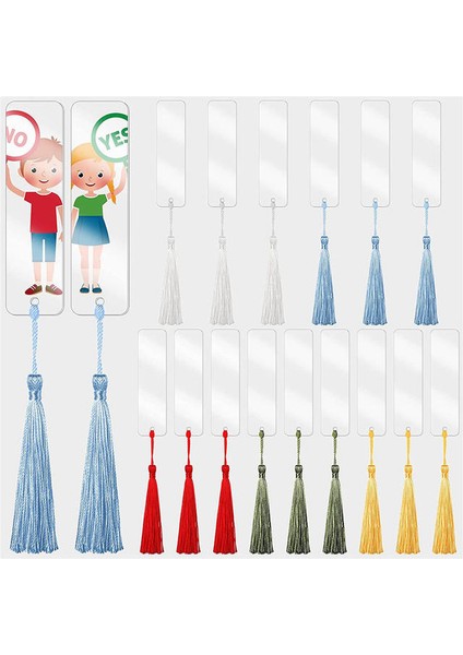 MULTICOLOR-15PCS 73 Adet Çok Renkli Şeffaf Akrilik Imleri Boşluklar Dıy El Sanatları Projeleri Süblimasyon Aksesuarları Kadınlar Için (Yurt Dışından)