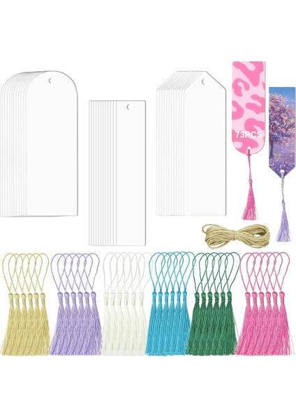 MULTICOLOR-15PCS 73 Adet Çok Renkli Şeffaf Akrilik Imleri Boşluklar Dıy El Sanatları Projeleri Süblimasyon Aksesuarları Kadınlar Için (Yurt Dışından) fiyatları