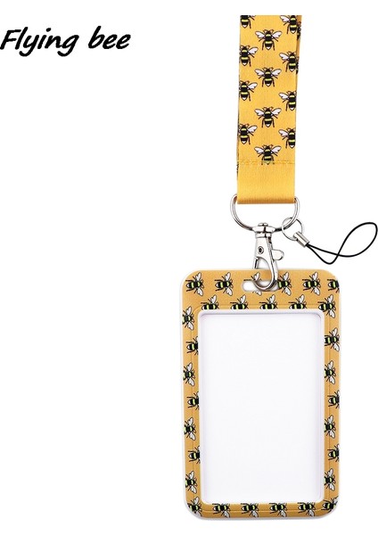 Stil 1 Flyingbee X1769 Arı Sarı Boyun Askısı Kordon Tuşları Kımlık Kartı Spor Salonu Telefon Askıları USB Rozet Tutucu Dıy Asmak Halat Kement Ipi (Yurt Dışından)