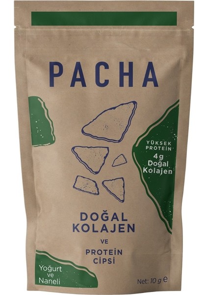 Doğal Kolajen ve Protein Cipsi Haftalık Yoğurtlu ve Naneli Kutu 7x10 gr fırsatları