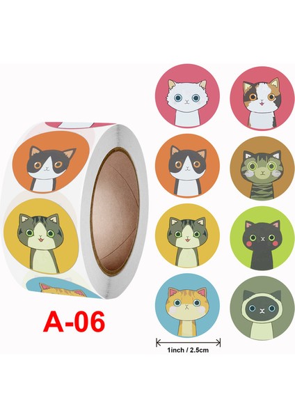 A06 Lbsısı Hayat 1 Inç 500 Adet Rulo Mutlu Doğum Günü Dört Güzel Renk Tasarımları Kutuları Zarflar Çanta Dekorasyon Çıkartmaları Etiketleri (Yurt Dışından)