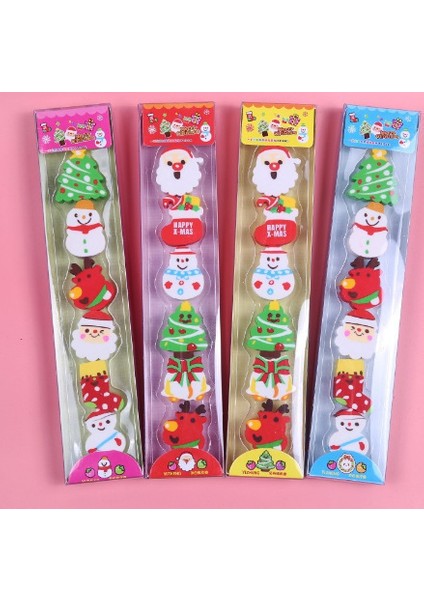 10 Adet Noel Silgi Sevimli Kauçuk Silgi Yaratıcı Hayvan Meyve Kalem Silgi Mini Kawaii Kırtasiye Çocuklar Öğrenci Ofis Malzemeleri (Yurt Dışından)