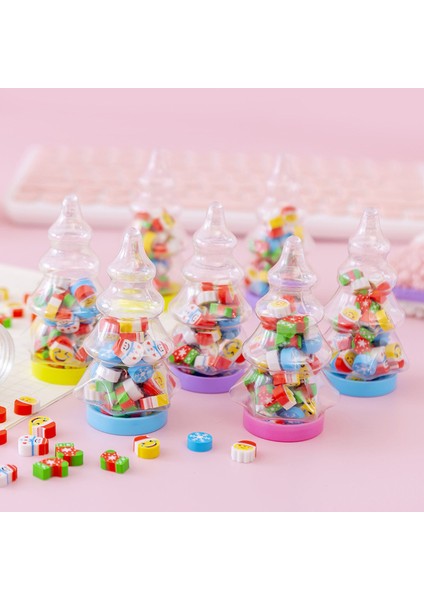 10 Adet Noel Silgi Sevimli Kauçuk Silgi Yaratıcı Hayvan Meyve Kalem Silgi Mini Kawaii Kırtasiye Çocuklar Öğrenci Ofis Malzemeleri (Yurt Dışından)