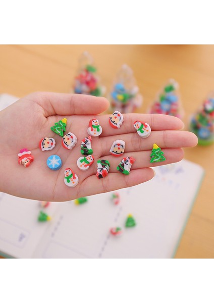 10 Adet Noel Silgi Sevimli Kauçuk Silgi Yaratıcı Hayvan Meyve Kalem Silgi Mini Kawaii Kırtasiye Çocuklar Öğrenci Ofis Malzemeleri (Yurt Dışından)