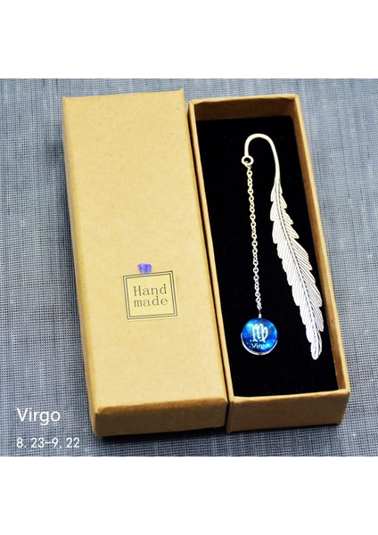 06-Virgo 12 Takımyıldızı Imi Kolye Yaratıcı Gece Parlayan Metal Kitap Ayracı Kırtasiye Okul Ofis Arzı Escolar Papelaria (Yurt Dışından)