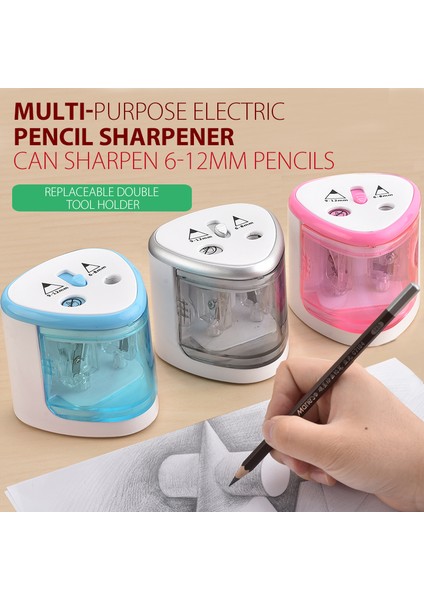 1 Delik Pembe Elektrikli Kalemtıraş Iki Çift Delik Anahtarı 6-12MM Kalemler ve Renkli Kalem Sevimli Okul Malzemeleri Otomatik Bileyiciler (Yurt Dışından) indirimleri