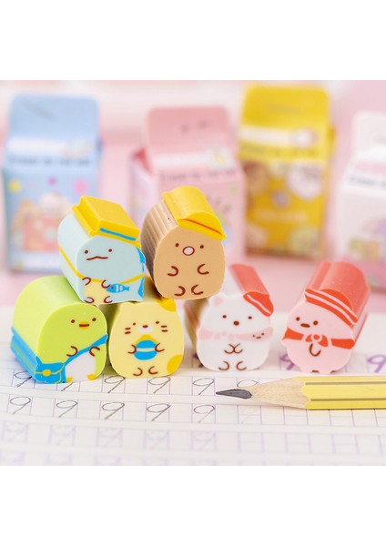 Rastgele Kawaii Karikatür Silgi Sevimli Kalem Kauçuk Silgi Çizim Boyama Çocuklar Hediyeler Japon Kırtasiye Okul Ofis Malzemeleri (Yurt Dışından) modelleri