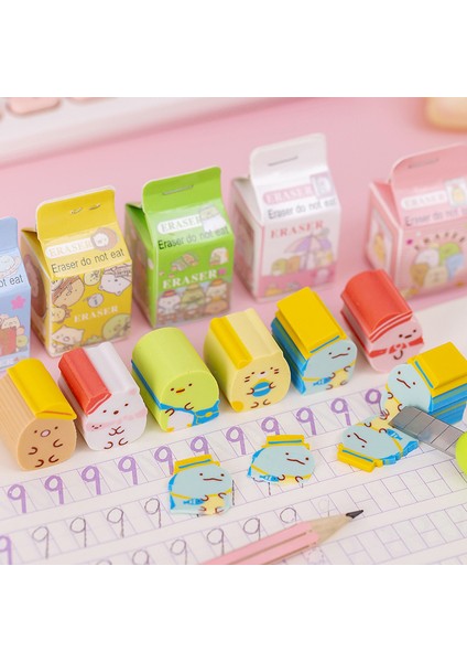 Rastgele Kawaii Karikatür Silgi Sevimli Kalem Kauçuk Silgi Çizim Boyama Çocuklar Hediyeler Japon Kırtasiye Okul Ofis Malzemeleri (Yurt Dışından) indirimleri