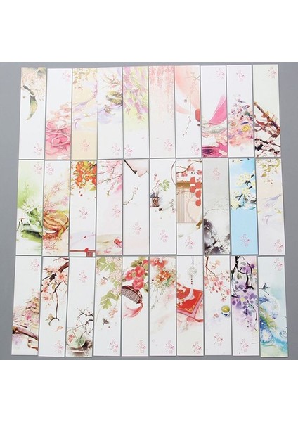 Stil 4 30 Adet Yaratıcı Çin Tarzı Kağıt Imleri Boyama Kartları Retro Güzel Kutulu Imi Hatıra Hediyeler (Yurt Dışından)