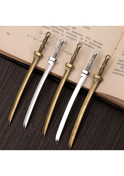 B-3 Adet 6 Adet/takım Antika Kılıç Bıçak Kitap Ayracı Takılar Metal Imleri Kolye Kitap Klipleri Işaretleyiciler Zanaat Malzemeleri Dıy Takı Yapımı (Yurt Dışından) fiyatları