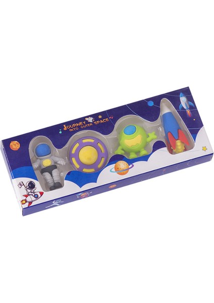 Rastgele Tasarım 1 Kutu Kawaii Uzay Roket Uçan Daire Kauçuk Kalem Silgi Öğrenci Çocuk Oyuncakları Ödüller Ofis Okul Tedarik Sevimli Kırtasiye Silgi Seti (Yurt Dışından)