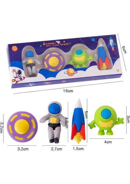 Rastgele Tasarım 1 Kutu Kawaii Uzay Roket Uçan Daire Kauçuk Kalem Silgi Öğrenci Çocuk Oyuncakları Ödüller Ofis Okul Tedarik Sevimli Kırtasiye Silgi Seti (Yurt Dışından)