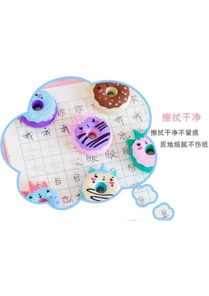 Rastgele Renk 1 Pc 2 Adet/grup Sevimli Donut Silgi Çocuklar Için Hediye Ofis Kaynağı Okula Dönüş Silgi Kauçuklar Okul Kırtasiye (SS-1027) (Yurt Dışından)
