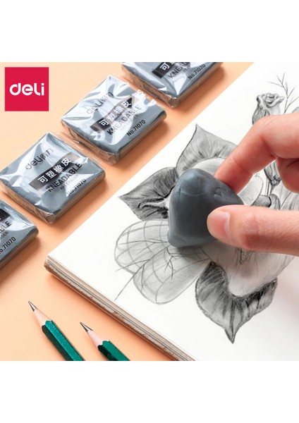 Red Deli Plastisite Kauçuk Yumuşak Silgi Öğrenci Çizim Kroki Vurgulamak Yoğurma Kauçuk Sanat Pianting Tasarım Hamuru Kırtasiye (Yurt Dışından) fiyatları
