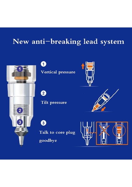 Beyaz 0.3mm Japonya Zebra Mekanik Kurşun Kalem MA86 Çekirdeği Kırmak Kolay Değil Düşük Ağırlık Merkezi Okul Malzemeleri Kırtasiye 0.3/0.5mm (Yurt Dışından) modelleri