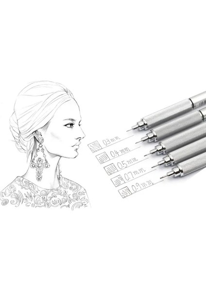 M3 Kalem 2b Leeds Uni Metal Mekanik Kurşun Kalemler Vites Borusu Kilit Çizim Otomatik Kalem M3/M5/M7/M9-1010 0.3/0.5/0.7/0.9mm Sanat Çizimi Için (Yurt Dışından)