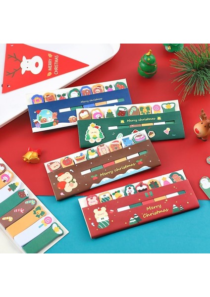 1 Parça Lytwtw's Kawaii Kırtasiye Karikatür Noel Işaretleyici Not Defteri Yer Işareti Bayraklar Dizin Sekmesi Yapışkan Notlar Etiket Kağıdı Çıkartmalar (Yurt Dışından) fırsatları