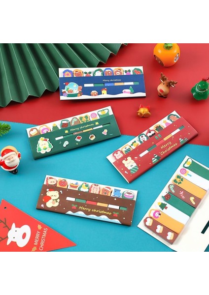 1 Parça Lytwtw's Kawaii Kırtasiye Karikatür Noel Işaretleyici Not Defteri Yer Işareti Bayraklar Dizin Sekmesi Yapışkan Notlar Etiket Kağıdı Çıkartmalar (Yurt Dışından) indirimleri