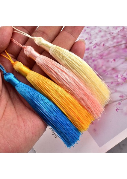 5 Adet 10 cm Buz Ipek Püskül Püsküller Antik Tarzı Poşet Fan Kolye Imi Kolye Kulak Diy El Yapımı Malzeme Saçak Trim (Yurt Dışından)