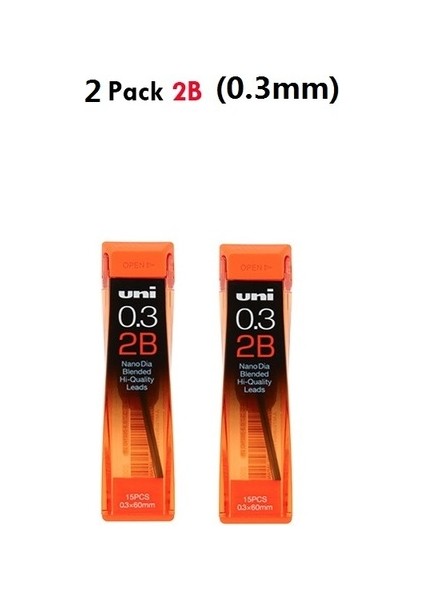 2 Kutu 0.3mm (2b) Uni Kawaii Mekanik Kurşun Kalem Okul Kırtasiye Malzemeleri 0.3/0.5mm Çift Modlu Rotasyon Öğrenciler Anti-Kırık Çekirdek Otomatik Kalemler (Yurt Dışından)