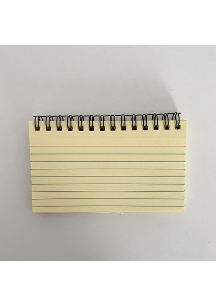 Sarı 50 Yaprak Çok Renkli Basit Yırtılabilir Bobin Kitap Dizin Kartı Not Defteri Cep Ingilizce Bellek Çalışma Not Defteri Okul Ofis Kırtasiye (Yurt Dışından)