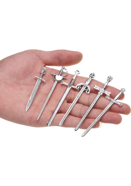 02--1 Adet 6 Adet Antika Bıçak Kılıç Kitap Ayracı Takılar Metal Kitap Ayracı Kolye Okuma Işareti Malzemeleri Kitap Klipsi Kırtasiye Kitap Aksesuarları Hediye (Yurt Dışından) modelleri