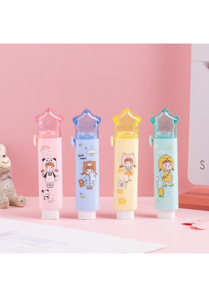 Gökyüzü Mavi 1 Adet Kawaii Kedi Pençe Silgi Yıldız Silgi Kalem Sevimli Itme-Çekme Kalem Şekli Kauçuk Kore Kırtasiye Sevimli Okul Malzemeleri (Yurt Dışından)