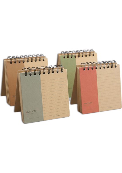 B-36K-YEŞIL Kalın Kraft Kağıt Bobin Not Defteri Karton Kapak Çizgili Format ile Taşınabilir Not 120 Yaprak Retro Bloknot Okul Ofis Malzemeleri (Yurt Dışından)