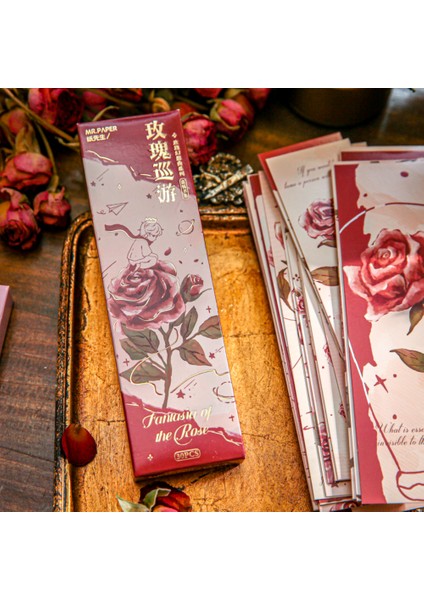 Stil 2 Mr. Kağıt 30 Adet/kutu Bronzlaşmaya Gül Kutusu Paketli Imi Retro Romantik Gül Öğrenci Öğretmen Okuma Imi Kırtasiye Malzemeleri (Yurt Dışından) modelleri