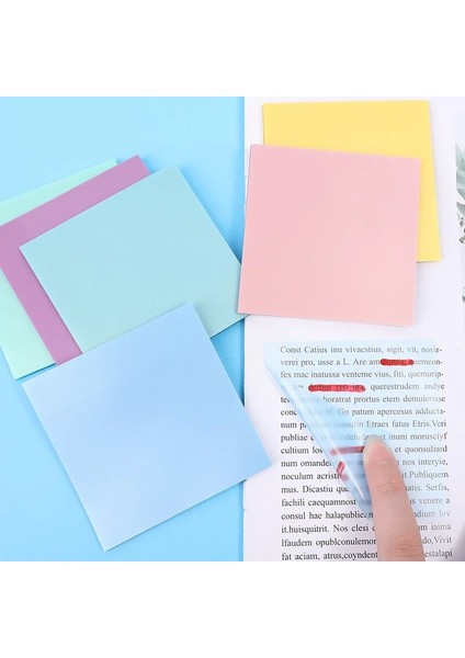 Pembe-A Şeffaf Yapışkan Not Defteri 50 Sayfa Su Geçirmez Kendinden Yapışkanlı Yapışkan Notlar Kitaplar Için Yayınlandı Not Mesajı Hatırlatma Yer Işareti (Yurt Dışından)