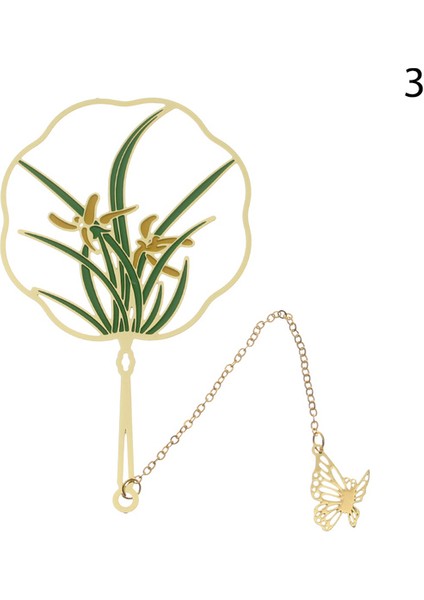 Stil 3 2020 Yeni Metal Pirinç Kitap Ayracı Retro Çin Tarzı Grup Fan Şekli Yer Imi Püskül Kırtasiye Içi Boş Tavuskuşu Panda Kitap Klipsi (Yurt Dışından)