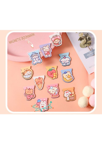 No.8 1 Adet Sevimli Karikatür Manyetik Imleri Ins Tarzı Kore Kız Okul Araçları Sevimli Ayı Tavşan Kedi Kız Mıknatıs Kitap Ayracı (Yurt Dışından) indirimleri