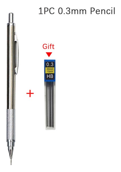 1 Adet 0.3mm Kalem 0.3 0.5 0.7 0.9 1.3 2.0mm Mekanik Kalem Seti Tam Metal Sanat Çizim Boyama Otomatik Kurşun Kalem Ofis Okul Kaynağı (Yurt Dışından)