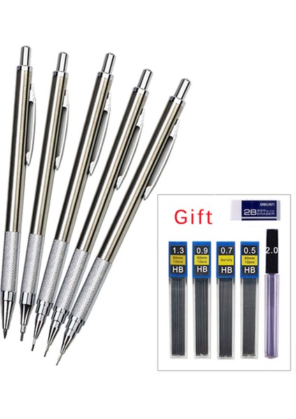 1 Adet 0.3mm Kalem 0.3 0.5 0.7 0.9 1.3 2.0mm Mekanik Kalem Seti Tam Metal Sanat Çizim Boyama Otomatik Kurşun Kalem Ofis Okul Kaynağı (Yurt Dışından) modelleri