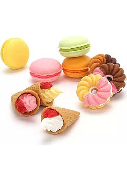 Donut Rastgele 1 Adet Yaratıcı Kurşun Kalem Silgisi Macaron Dondurma Şekli Silgi Renkli Karikatür Kauçuk Silgi Yazma Çizim Kırtasiye Öğrenci Hediye (Yurt Dışından) fiyatları