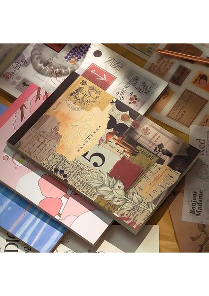 Bir Dimi 50 Yaprak Zaman ve Sen Serisi Malzeme Kağıt Kalıp Kesim Etiket Retro Dekorasyon Kolaj Kağıt Dıy Scrapbooking Dergisi Günlüğü (Yurt Dışından) fiyatları