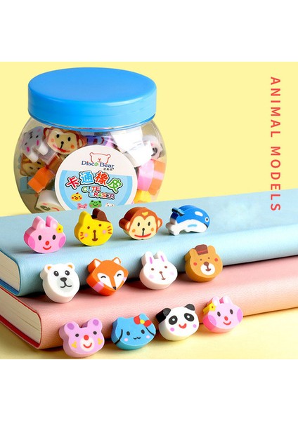 50 Adet Bir Varil 50 Adet/takım Sevimli Kauçuk Silgi Yaratıcı Hayvan Meyve Kalem Silgi Mini Kawaii Kırtasiye Çocuklar Öğrenci Ofis Malzemeleri (Yurt Dışından)