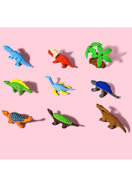 Orman Macera Çocuk Silgi Seti Dinozor Silgi Mini 3D Silgi Öğrenci Erkek Kız Için Renkli Bulmaca Silgi Ödül Doğum Günü Dropship (Yurt Dışından)