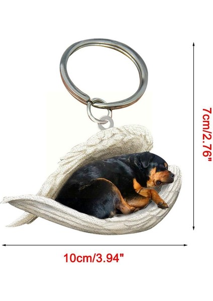 U Akrilik Sevimli Köpek Uyuyan Melek Zincirler Hayvan Zinciri Kadın Kızlar Için Kadın Tutucu Araba Çocuklar Hediye Bırak Gemi V9E1 (Yurt Dışından)