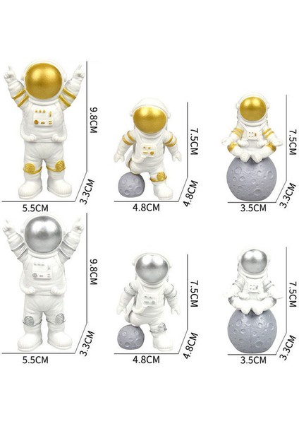 6 Adet 1 Adet Reçine Astronot Figürü Heykeli Heykelcik Spaceman Heykel Eğitici Oyuncaklar Masaüstü Ev Dekorasyon Astronot Modeli Çocuklar Hediye (Yurt Dışından) fiyatları