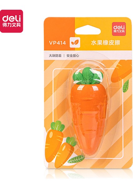 Havuç Deli 1 Adet Büyük Silgi Yaratıcı Meyve Tasarım Kawaii Yumuşak Silgi 3 Renk Kurşun Kalem Silgisi Okul Yazı Düzeltme Malzemeleri (Yurt Dışından)