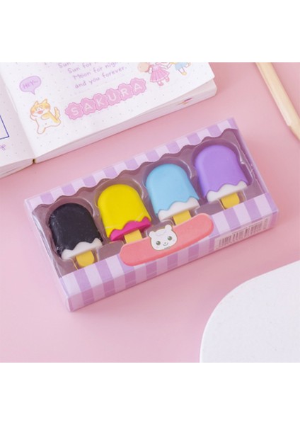 Popsicle Seti 1 Takım 4 Adet Simülasyon Tatlı Burger Kauçuk Kalem Silgi Ilköğretim Okulu Öğrencileri Yaratıcı Karikatür Sevimli Küçük Silgi Hediye (Yurt Dışından)