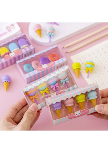 Popsicle Seti 1 Takım 4 Adet Simülasyon Tatlı Burger Kauçuk Kalem Silgi Ilköğretim Okulu Öğrencileri Yaratıcı Karikatür Sevimli Küçük Silgi Hediye (Yurt Dışından) modelleri