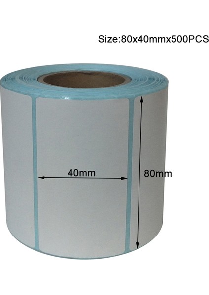 80X40MM-500 Adet 19 Boyutları Etiket Çıkartmaları Barkod Yapışkan Etiket Zebra Kağıt Yapışkanlı Etiket Süpermarket Boş Etiket (Yurt Dışından)