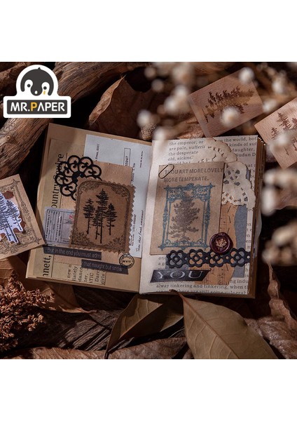 Bay Kağıt 8 Tasarım Güzel Bir Gün Ay Gece Orman Serisi Retro Kombinasyonu Damga Dıy Zanaat Ahşap Lastik Damgası (Yurt Dışından)